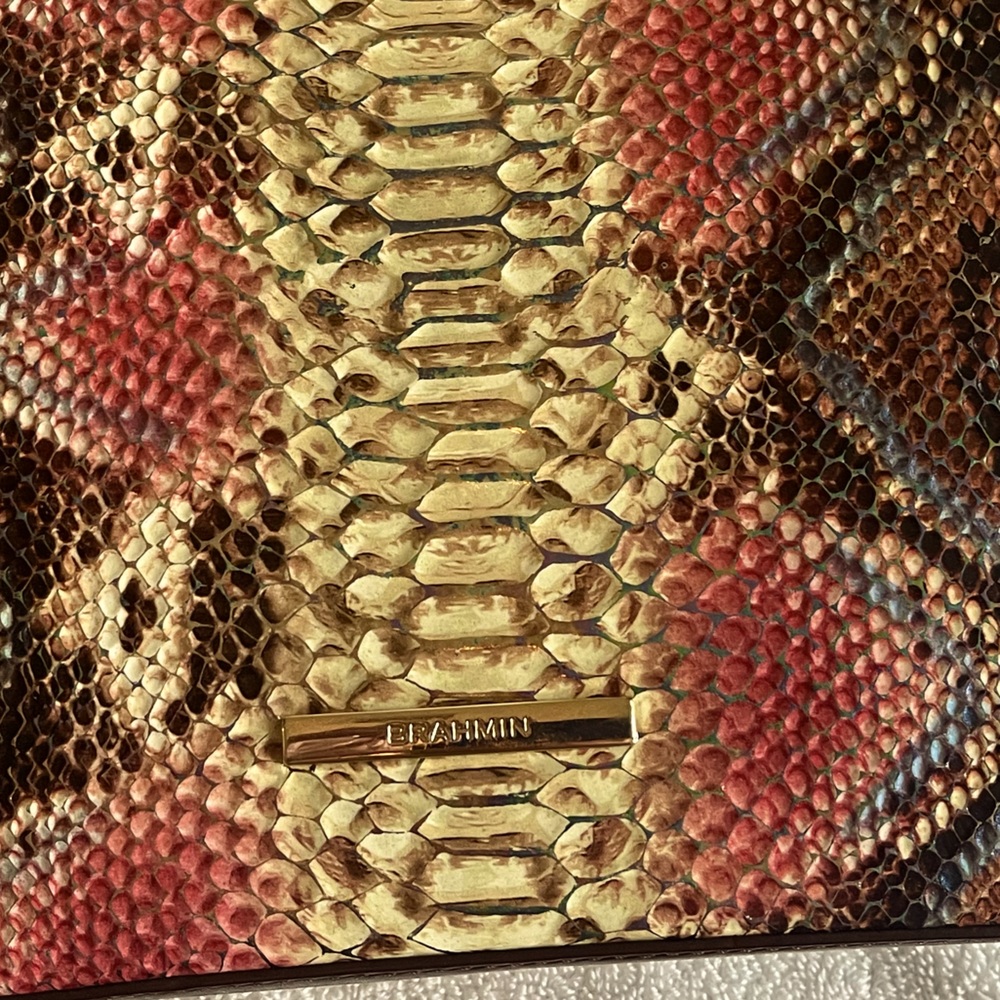 Brahmin Katie Snake Embossed Leather Crossbody Bag. Perfect condition.